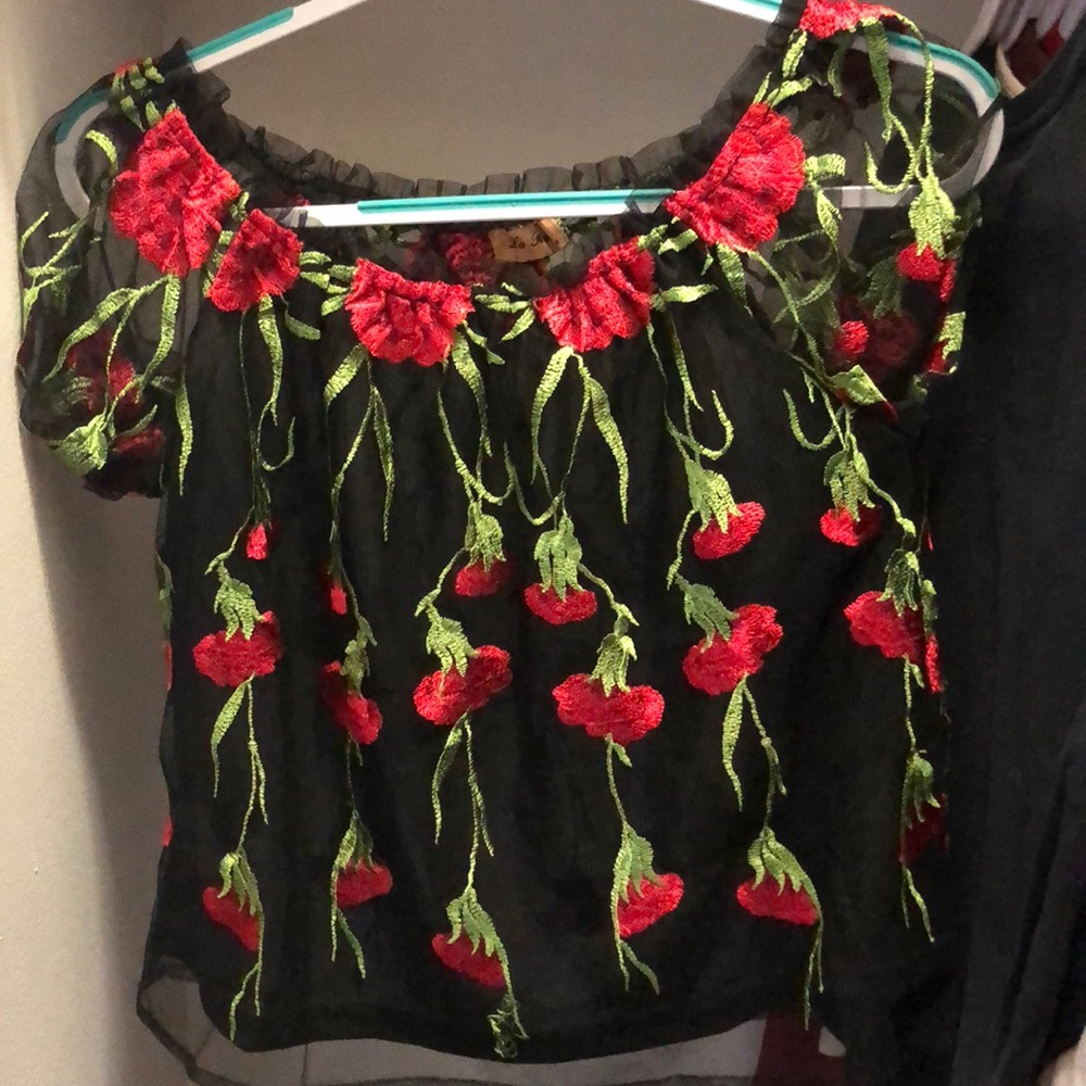 See through crop top